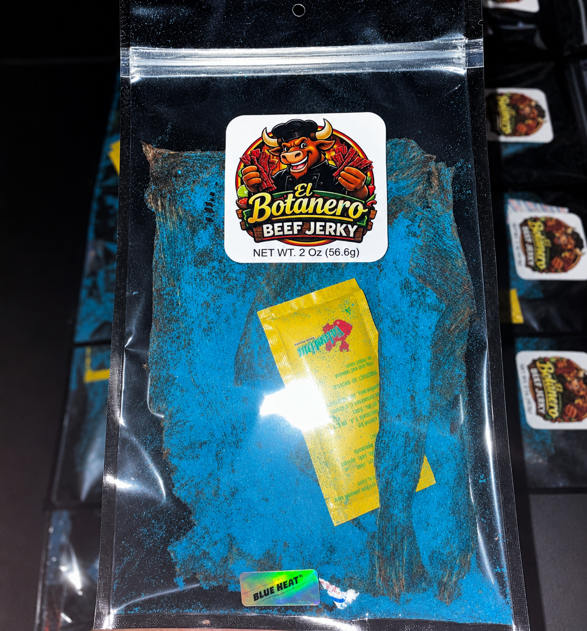 El Botanero BLUE HEAT jerky bag